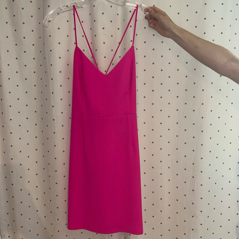 SUGAR+LIPS bright pink cocktail dress